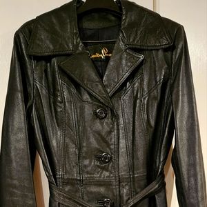 Country Pacer Long Leather Coat